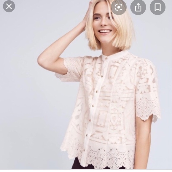 Anthropologie Tops - Anthropologie Floreat Sagesse Lace Blouse NWT $128
